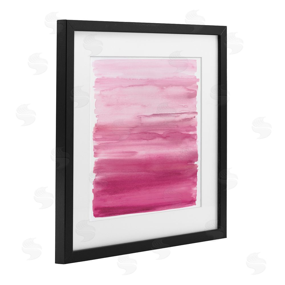 Allie Corbin Gradient Pink Blush Black Framed Print Under Glass Wall Art