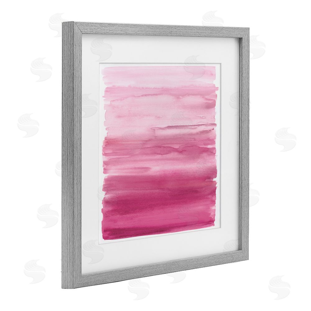 Allie Corbin Gradient Pink Blush Gray Framed Print Under Glass Wall Art