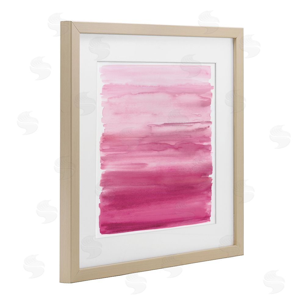 Allie Corbin Gradient Pink Blush Brown Framed Print Under Glass Wall Art