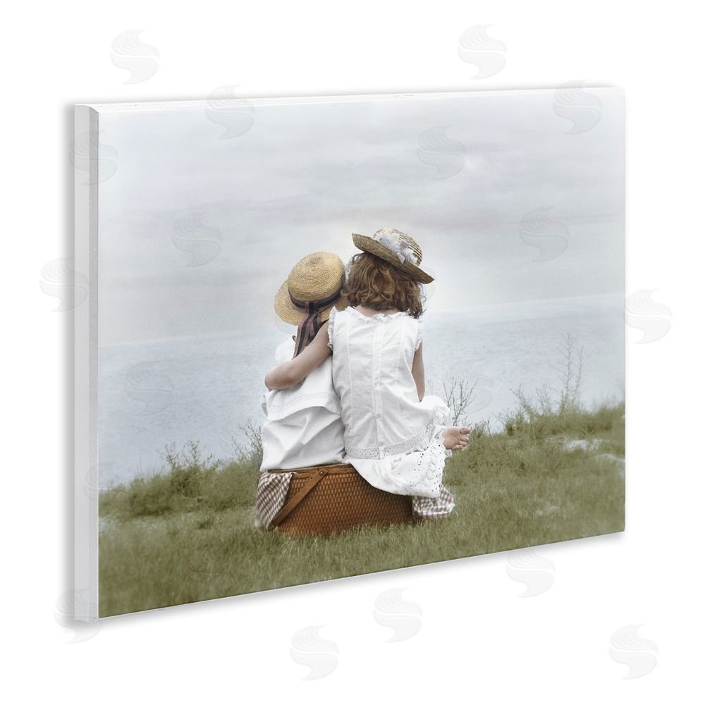 Kendra Dew Friends By The Ocean Wooden Wall Plaque Art Print
