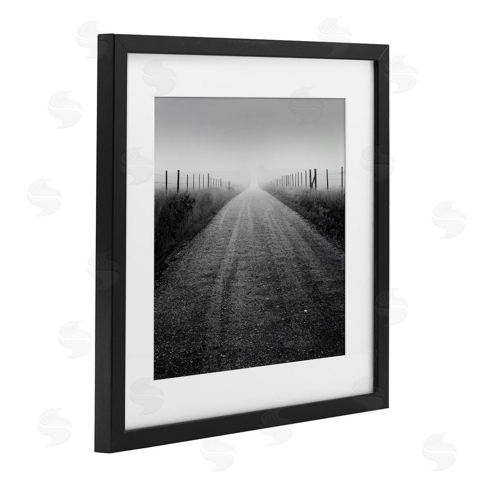 Chip Forelli Country Road in Morning Mist Black Framed Print Under Glass Wall Art