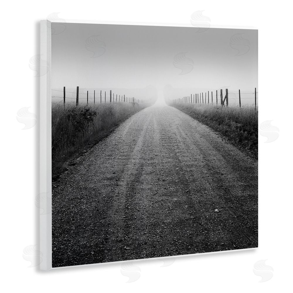 Chip Forelli Country Road in Morning Mist Wall Plaque with Fixed Lithograph Print