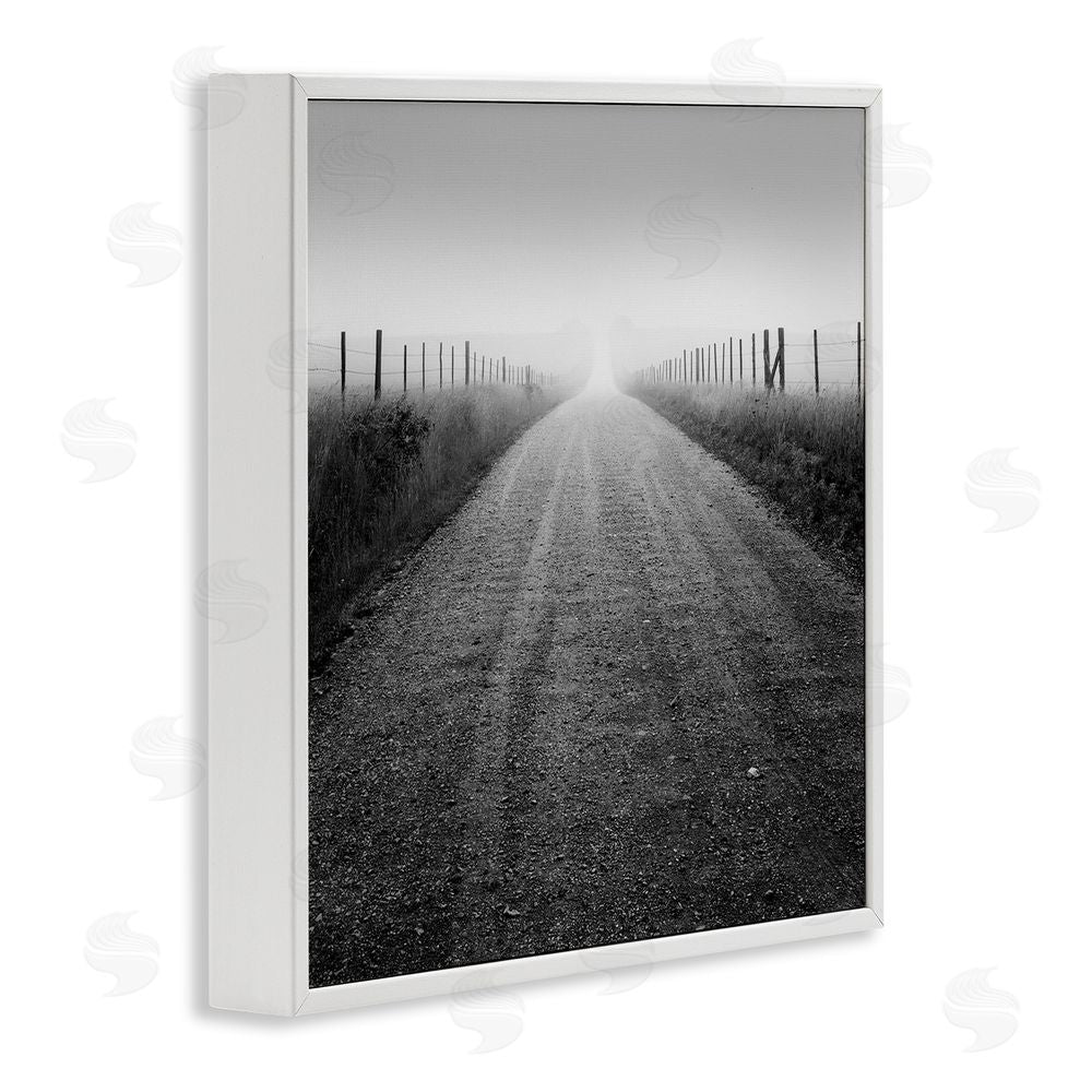 Chip Forelli Country Road in Morning Mist White Framed Giclee Wall Art Print