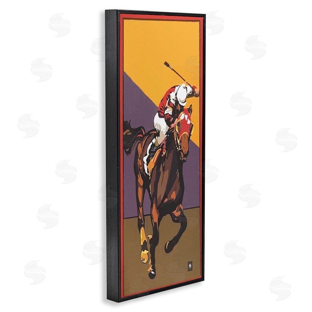 Jadei Graphics The Race Final Stretch Black Framed Giclee Wall Art Print