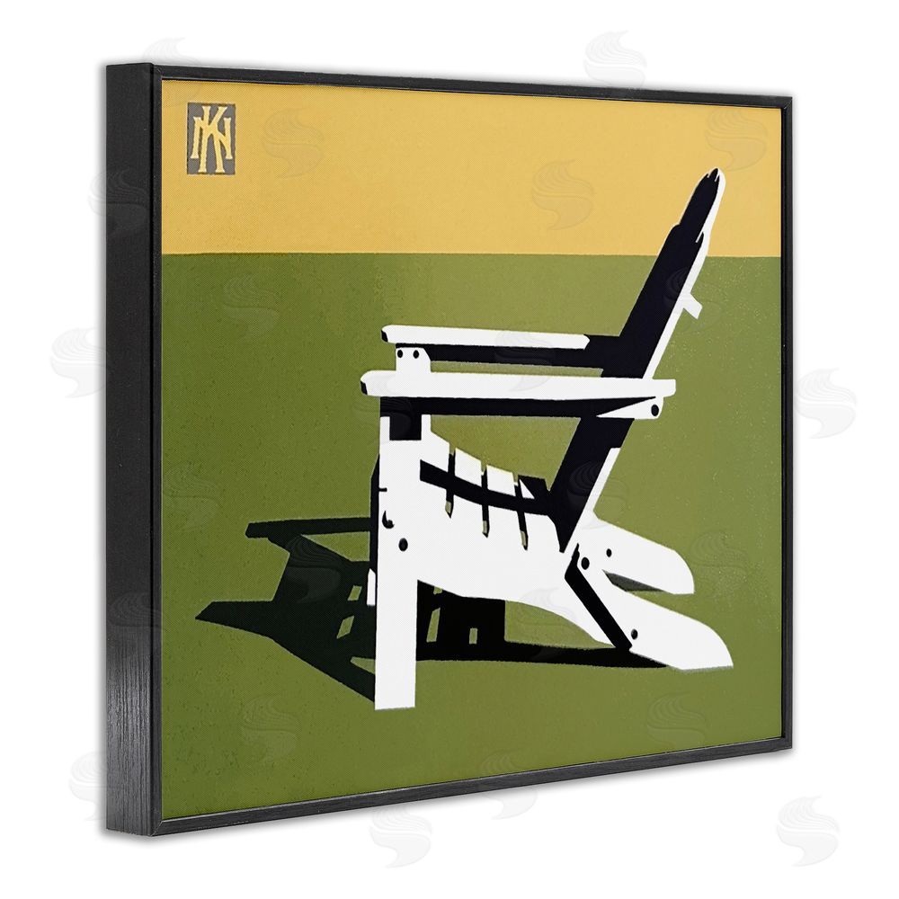 Jadei Graphics Minimal Sunlit Lounge Chair Black Framed Giclee Wall Art Print
