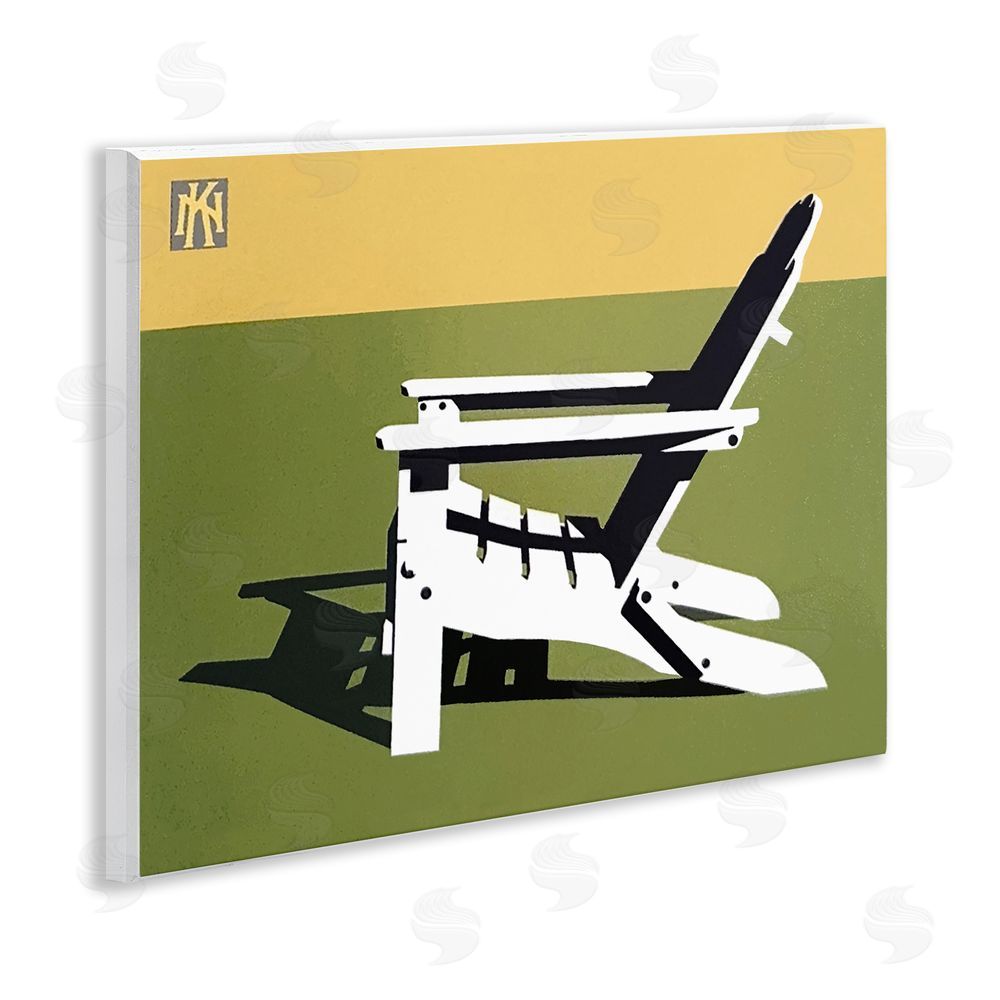 Jadei Graphics Minimal Sunlit Lounge Chair Wooden Wall Plaque Art Print