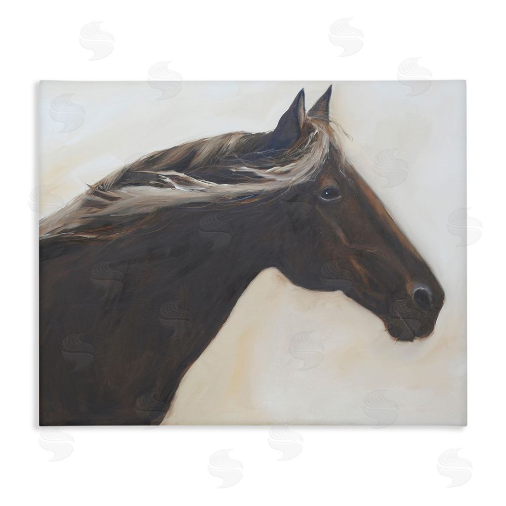 Jadei Graphics The Mare In Profile Stretched Canvas Wall Art Print