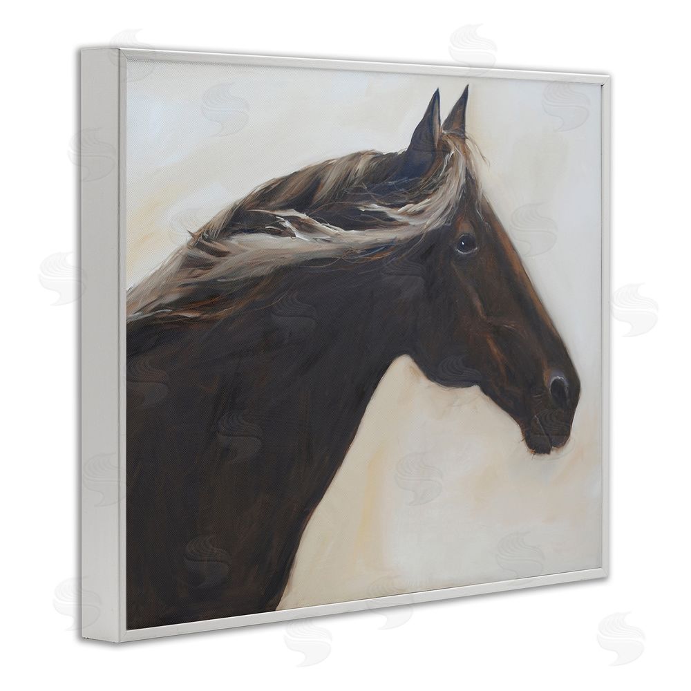 Jadei Graphics The Mare In Profile White Framed Giclee Wall Art Print