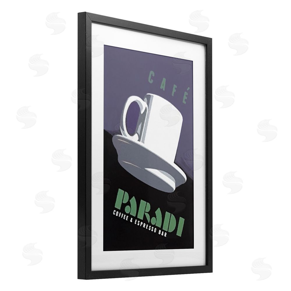 Jadei Graphics Paradi Coffee & Espresso Black Framed Print Under Glass Wall Art