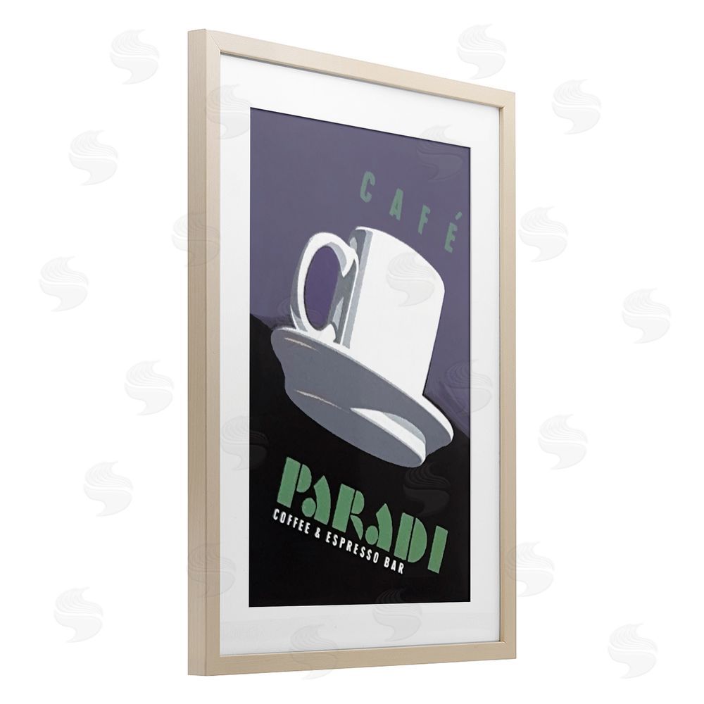 Jadei Graphics Paradi Coffee & Espresso Brown Framed Print Under Glass Wall Art