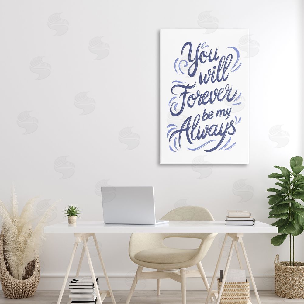 Martina Pavlova Forever Be My Always Stretched Canvas Wall Art in Room