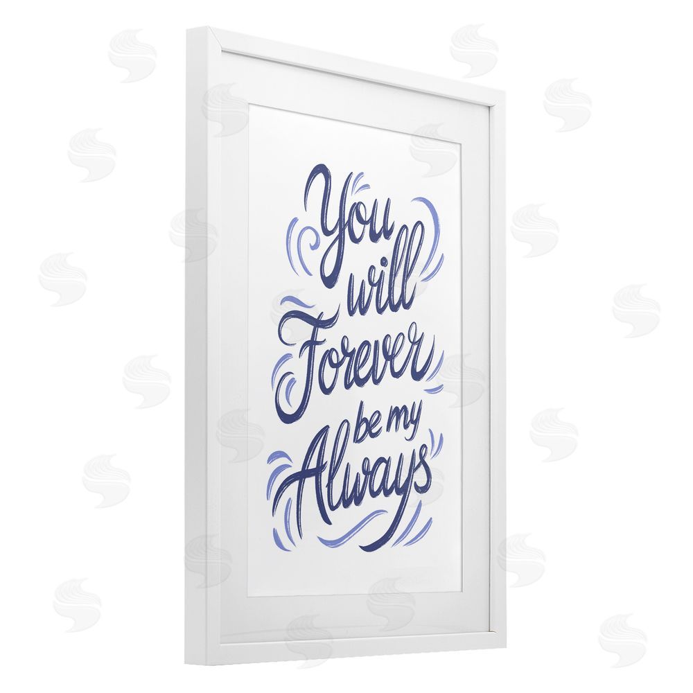 Martina Pavlova Forever Be My Always White Framed Print Under Glass Wall Art