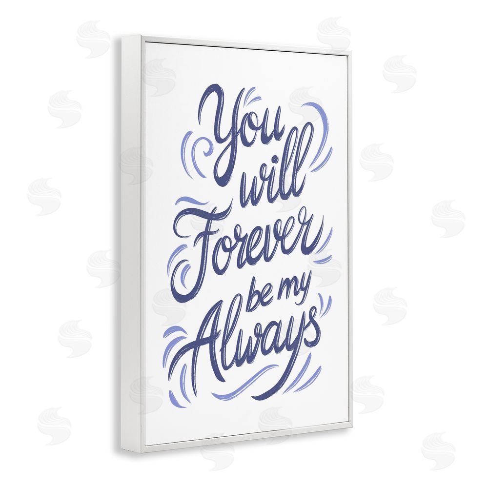 Martina Pavlova Forever Be My Always White Framed Giclee Wall Art
