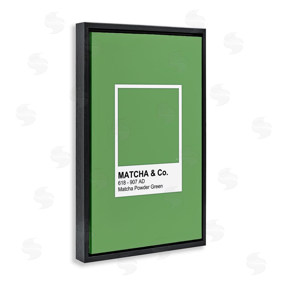 Martina Pavlova Matcha Powder Green Shade Black Floating Frame Canvas Wall Art Print