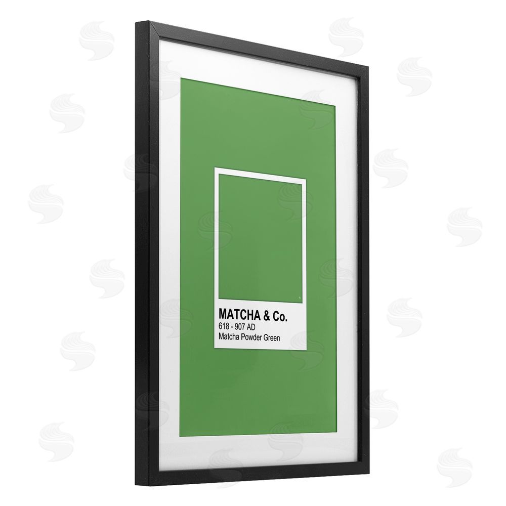 Martina Pavlova Matcha Powder Green Shade Black Framed Print Under Glass Wall Art