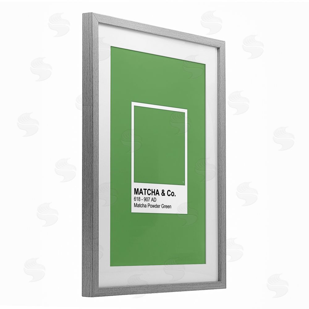 Martina Pavlova Matcha Powder Green Shade Gray Framed Print Under Glass Wall Art