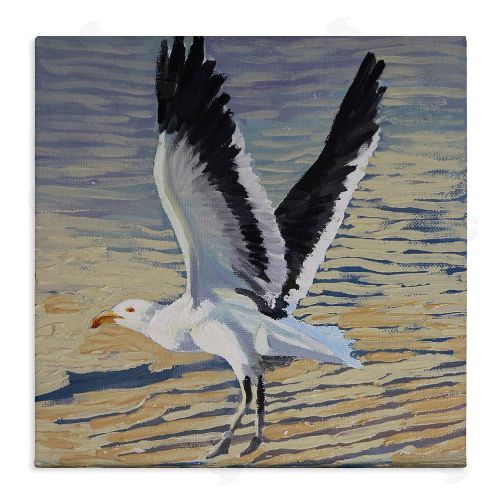 Violeta Vollmer Seagull Taking Flight Stretched Canvas Wall Art Print