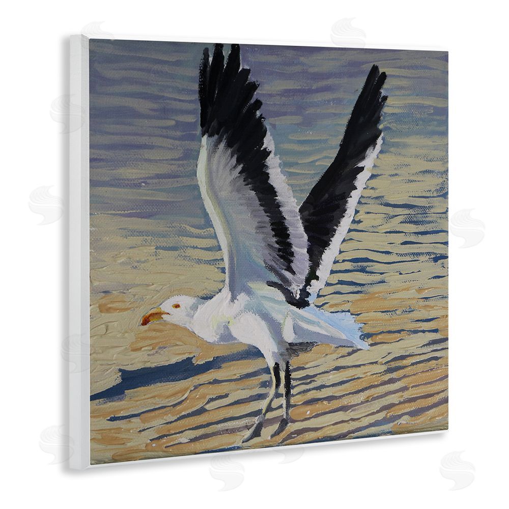 Violeta Vollmer Seagull Taking Flight Wooden Wall Plaque Art Print
