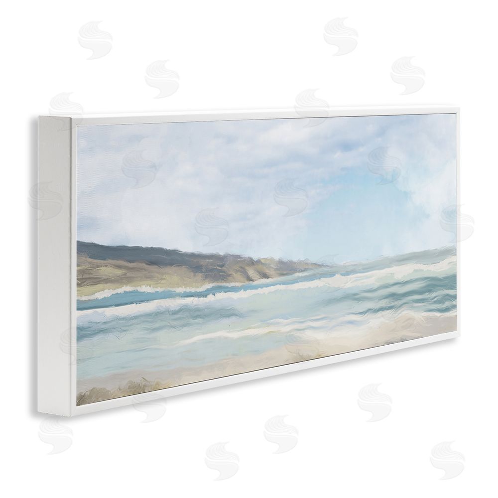 Elizabeth Medley Cape Shore Seascape White Framed Giclee Wall Art Print