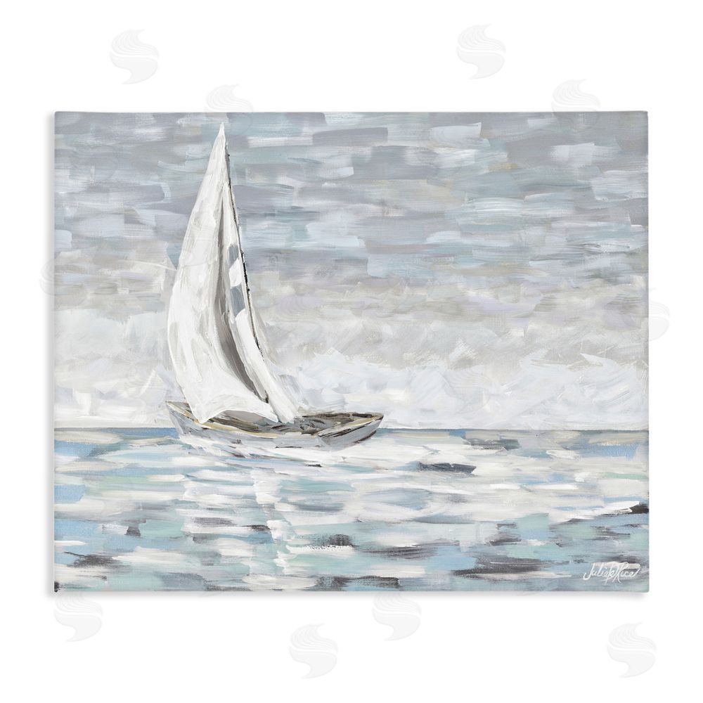 Julie DeRice Choppy Waters in Muted Tones Stretched Canvas Wall Art Print