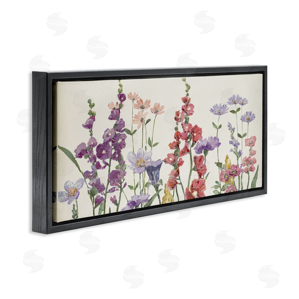 Lorenzo Collective Butterfly Garden in Vintage Tones Black Floating Frame Canvas Wall Art Print