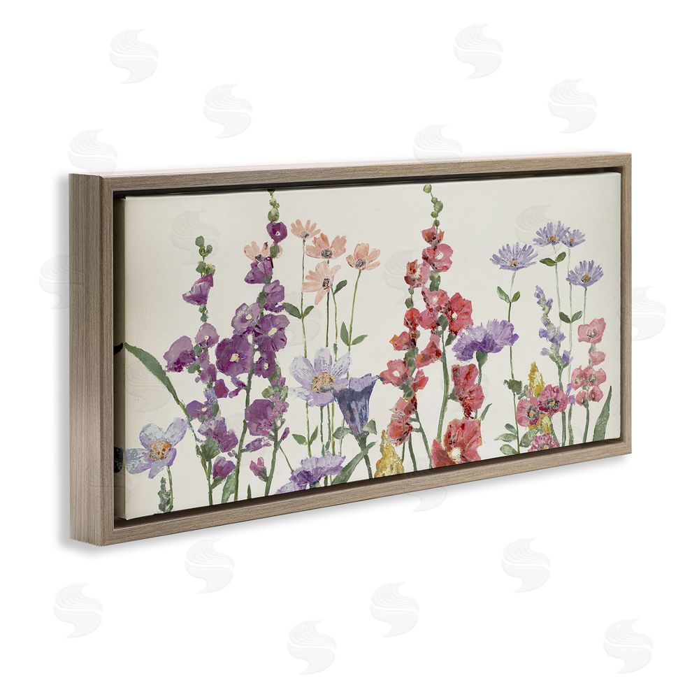 Lorenzo Collective Butterfly Garden in Vintage Tones Brown Floating Frame Canvas Wall Art Print