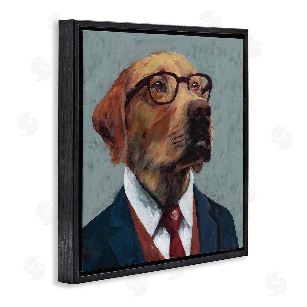 Studio Bautista Bark Kent Portrait Black Floating Frame Canvas Wall Art Print