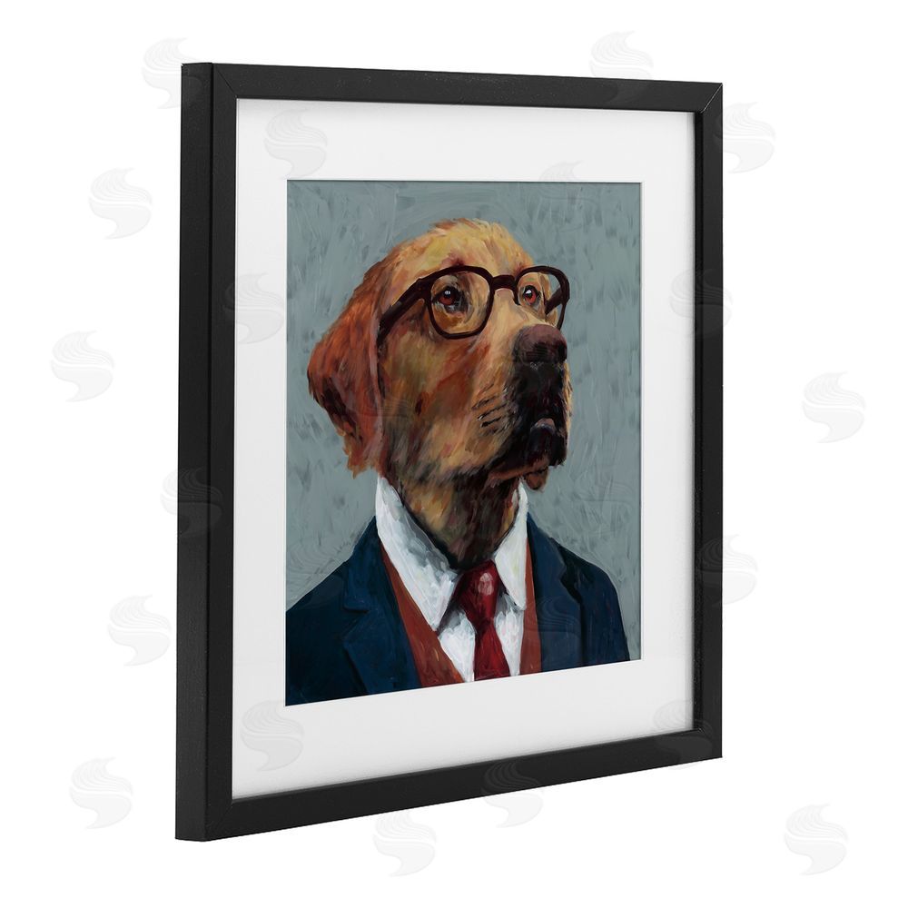 Studio Bautista Bark Kent Portrait Black Framed Print Under Glass Wall Art