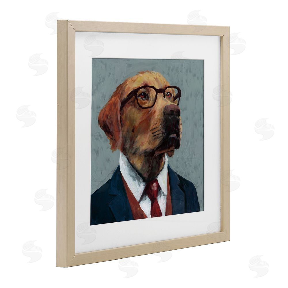 Studio Bautista Bark Kent Portrait Brown Framed Print Under Glass Wall Art