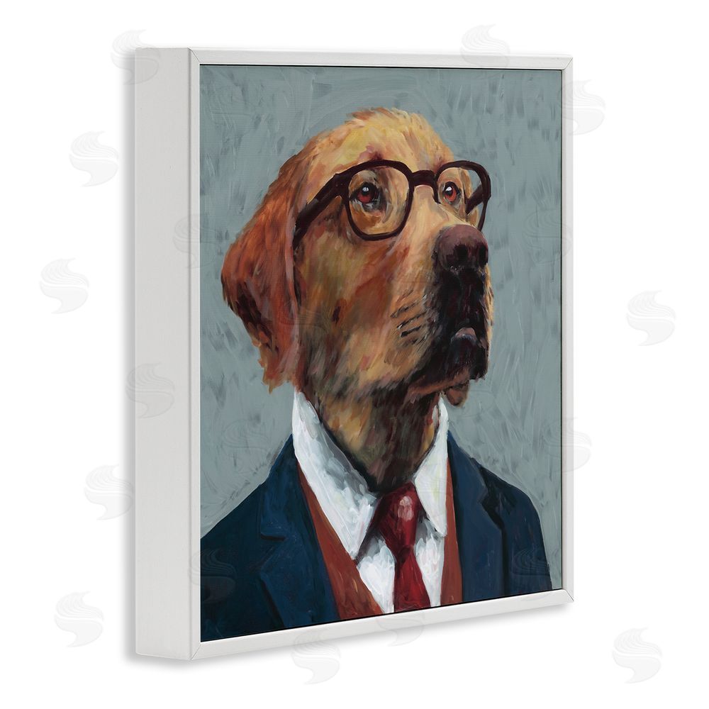 Studio Bautista Bark Kent Portrait White Framed Giclee Wall Art Print