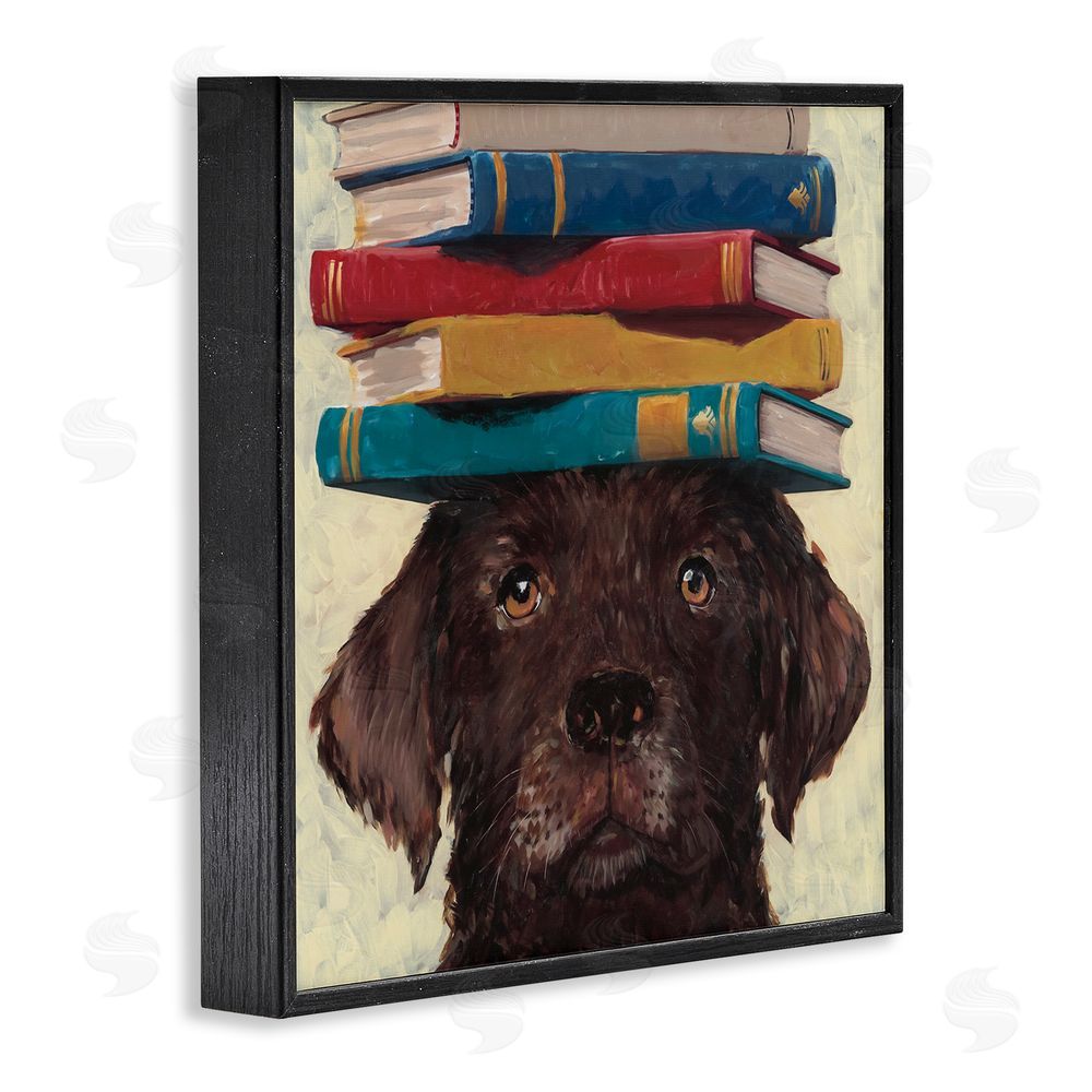 Studio Bautista Studious Abby Dog Black Framed Giclee Wall Art Print