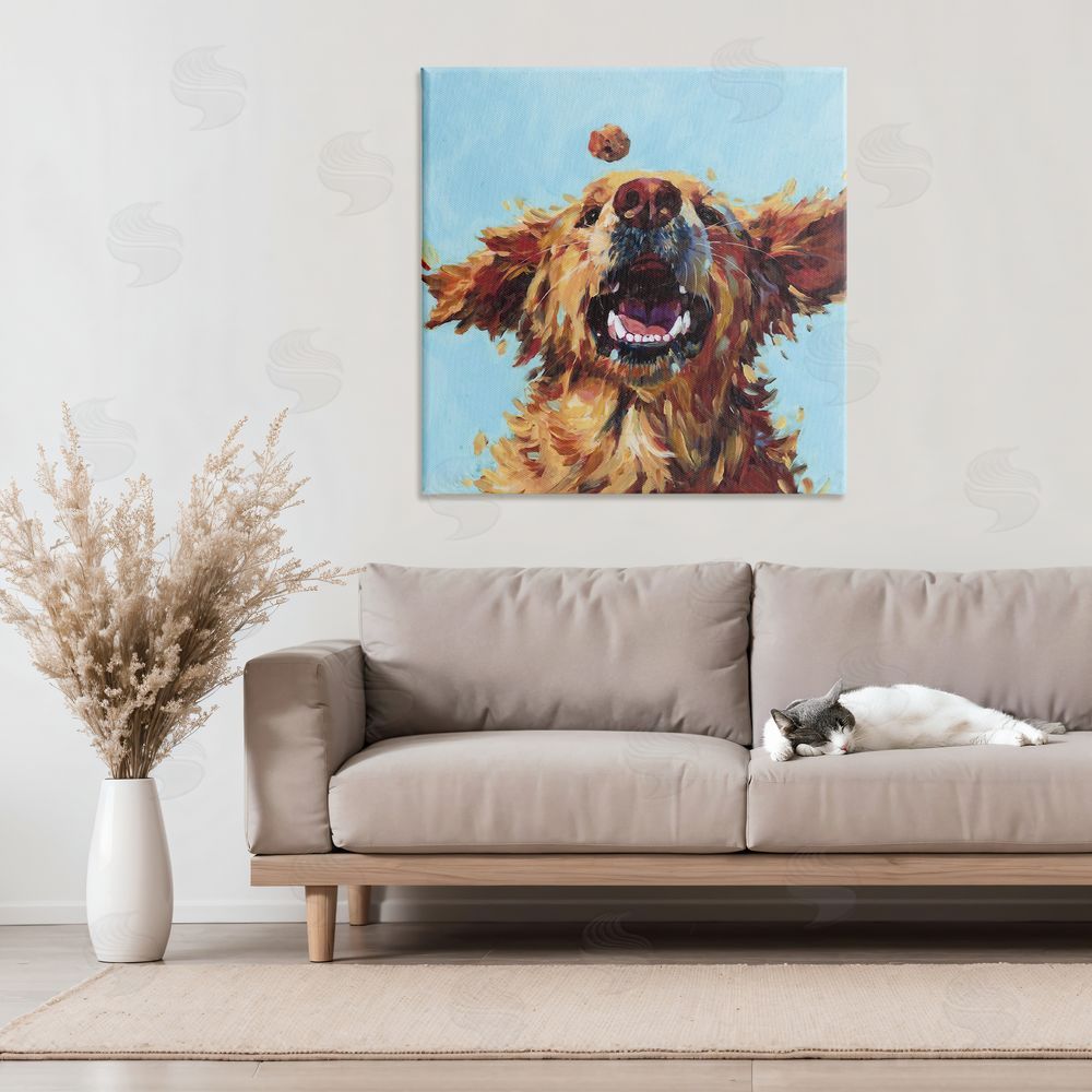 Studio Bautista Treato Loyal Dog Stretched Canvas Wall Art in Room