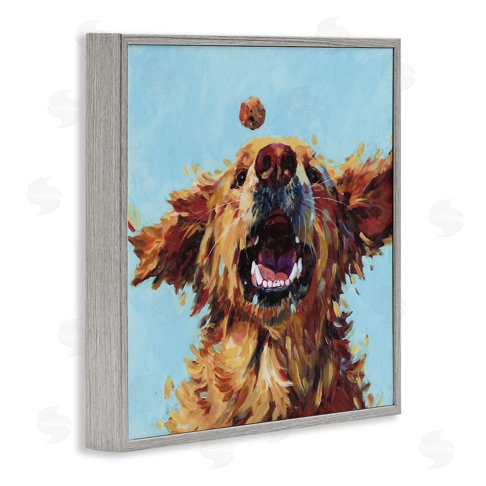 Studio Bautista Treato Loyal Dog Gray Framed Giclee Wall Art Print