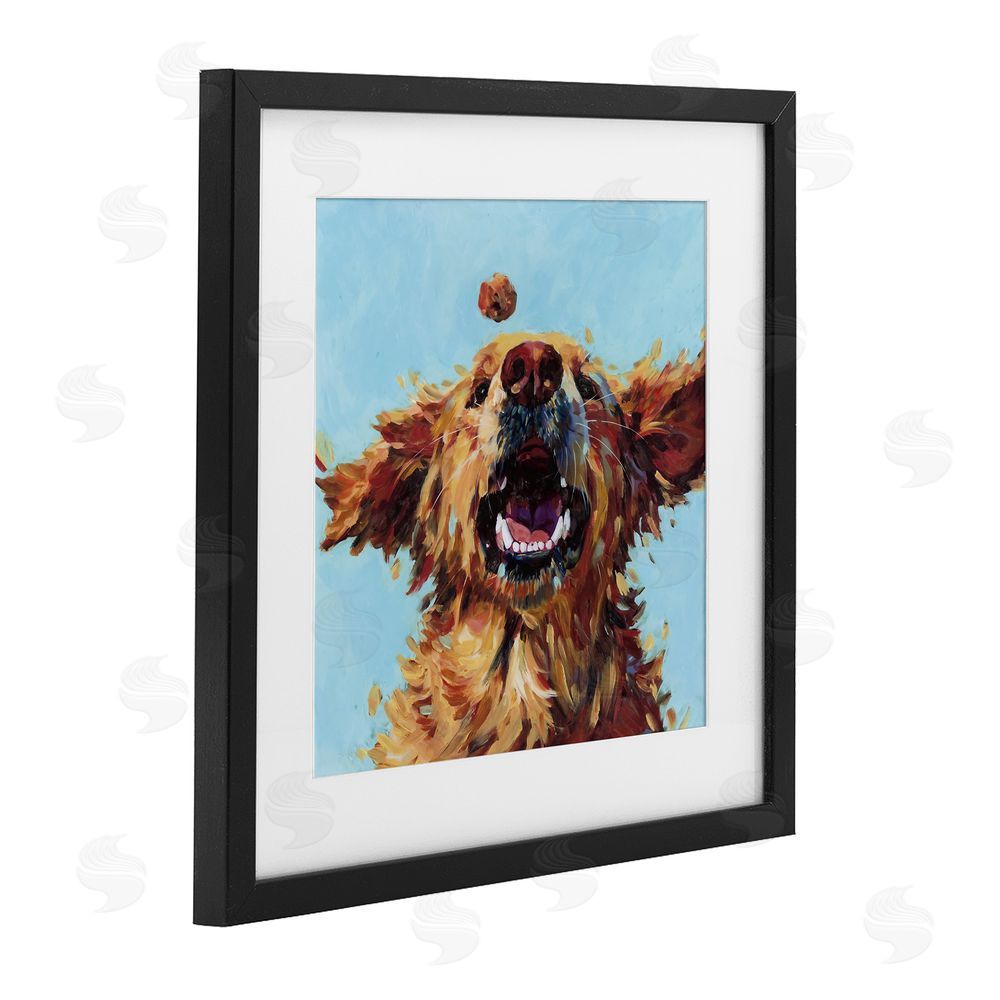 Studio Bautista Treato Loyal Dog Black Framed Print Under Glass Wall Art