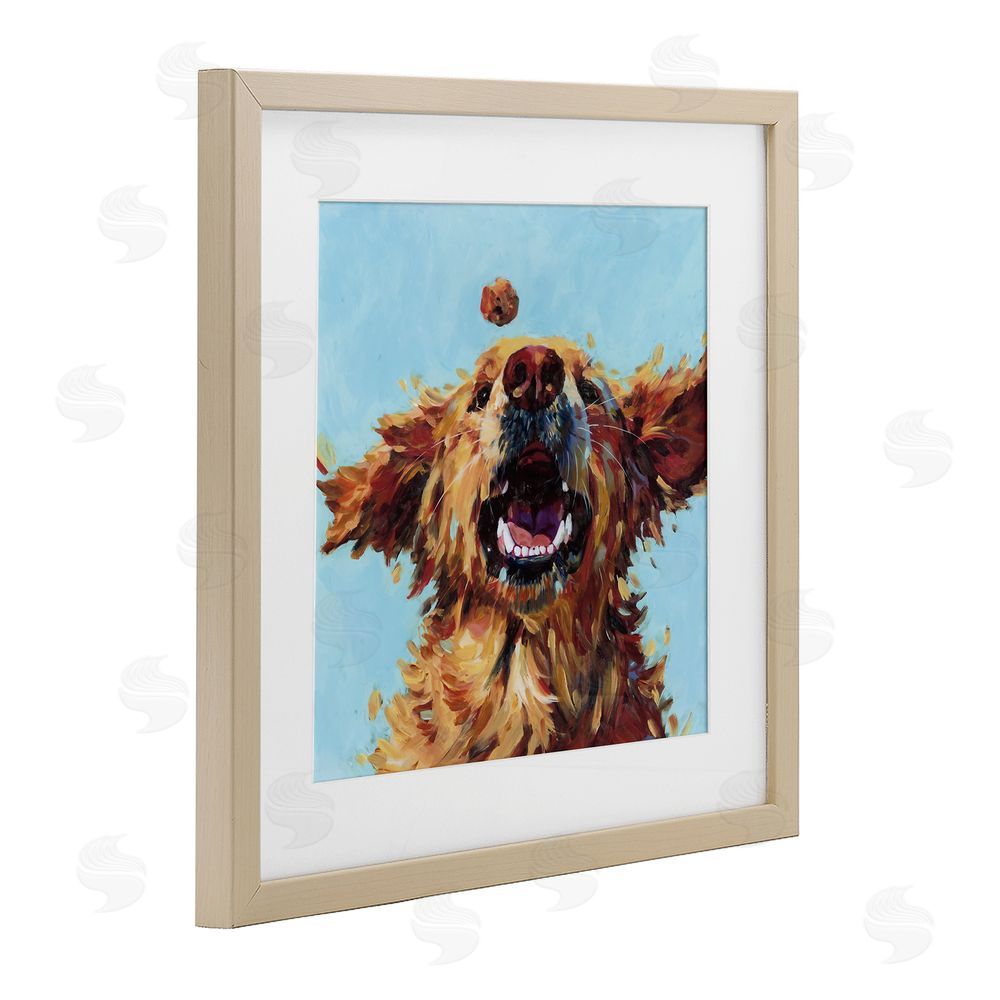 Studio Bautista Treato Loyal Dog Brown Framed Print Under Glass Wall Art