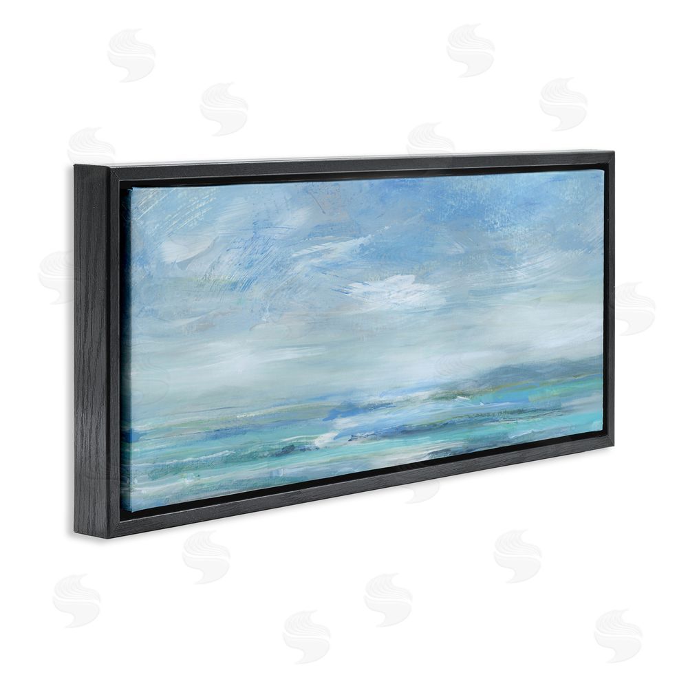 Danhui Nai Beyond The Blue Black Floating Frame Canvas Wall Art Print