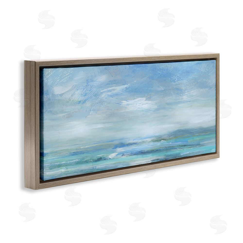 Danhui Nai Beyond The Blue Brown Floating Frame Canvas Wall Art Print