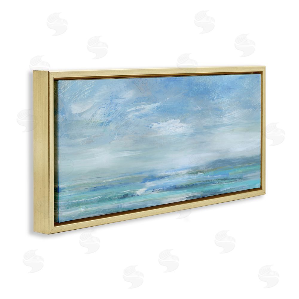Danhui Nai Beyond The Blue Gold Floating Frame Canvas Wall Art Print