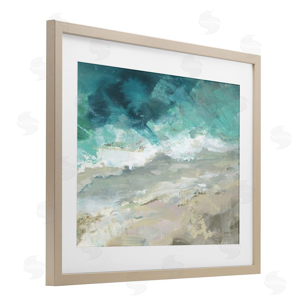 Danhui Nai Aerial Sea View Abstraction Brown Framed Print Under Glass Wall Art