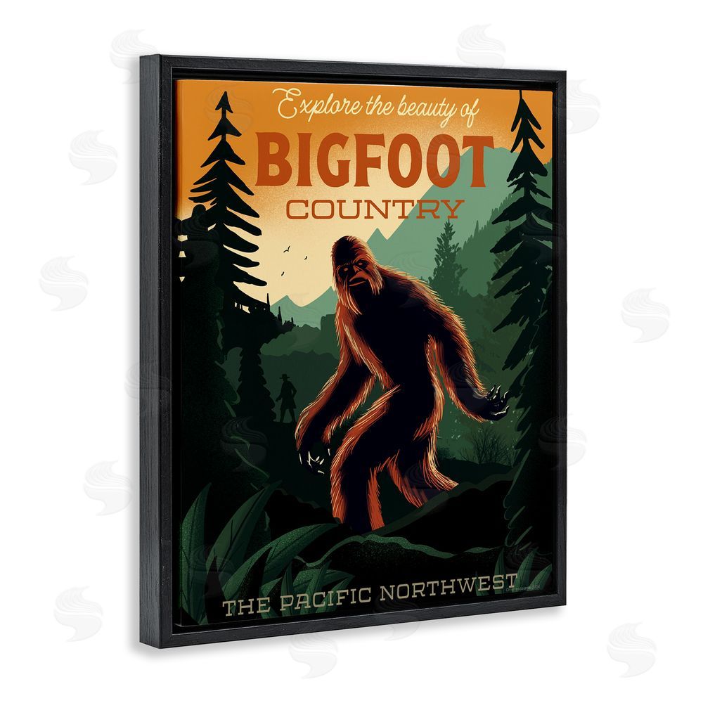 Omar Escalante Cryptid Tourism Wildlife Black Floating Frame Canvas Wall Art Print