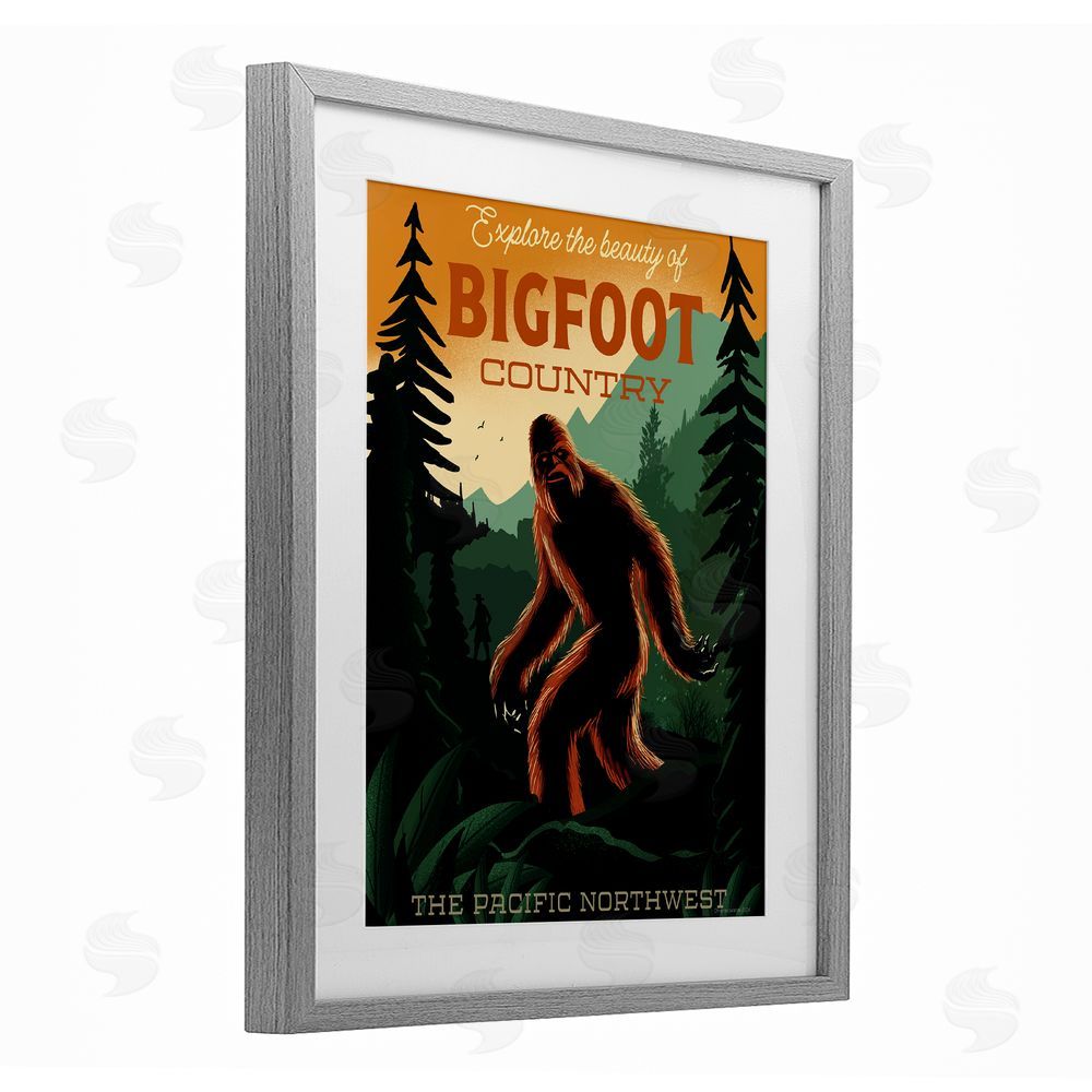 Omar Escalante Cryptid Tourism Wildlife Gray Framed Print Under Glass Wall Art