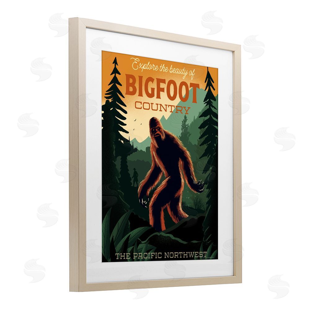 Omar Escalante Cryptid Tourism Wildlife Birch Framed Print Under Glass Wall Art