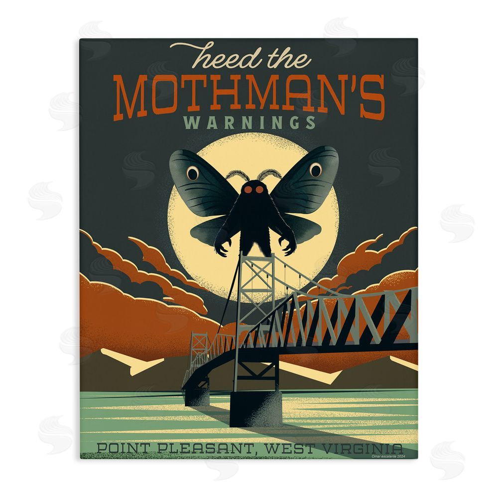 Wild Apple Cryptid Tourism West Virginia Canvas Wall Art Print