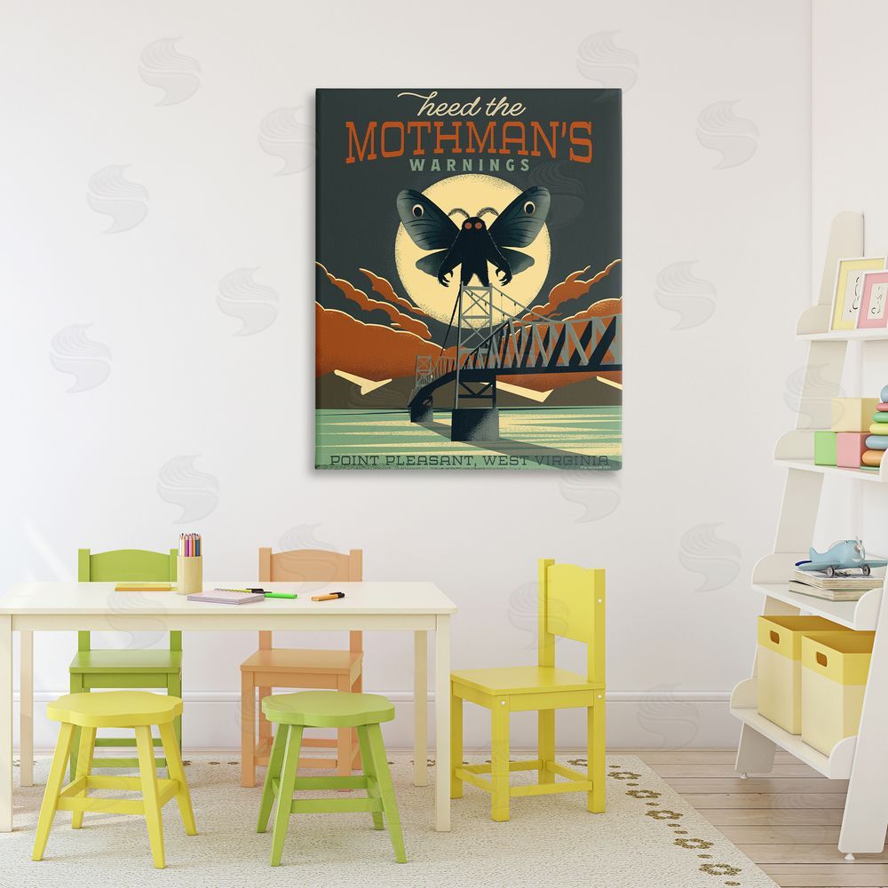 Wild Apple Cryptid Tourism West Virginia Canvas Wall Art Print in Room