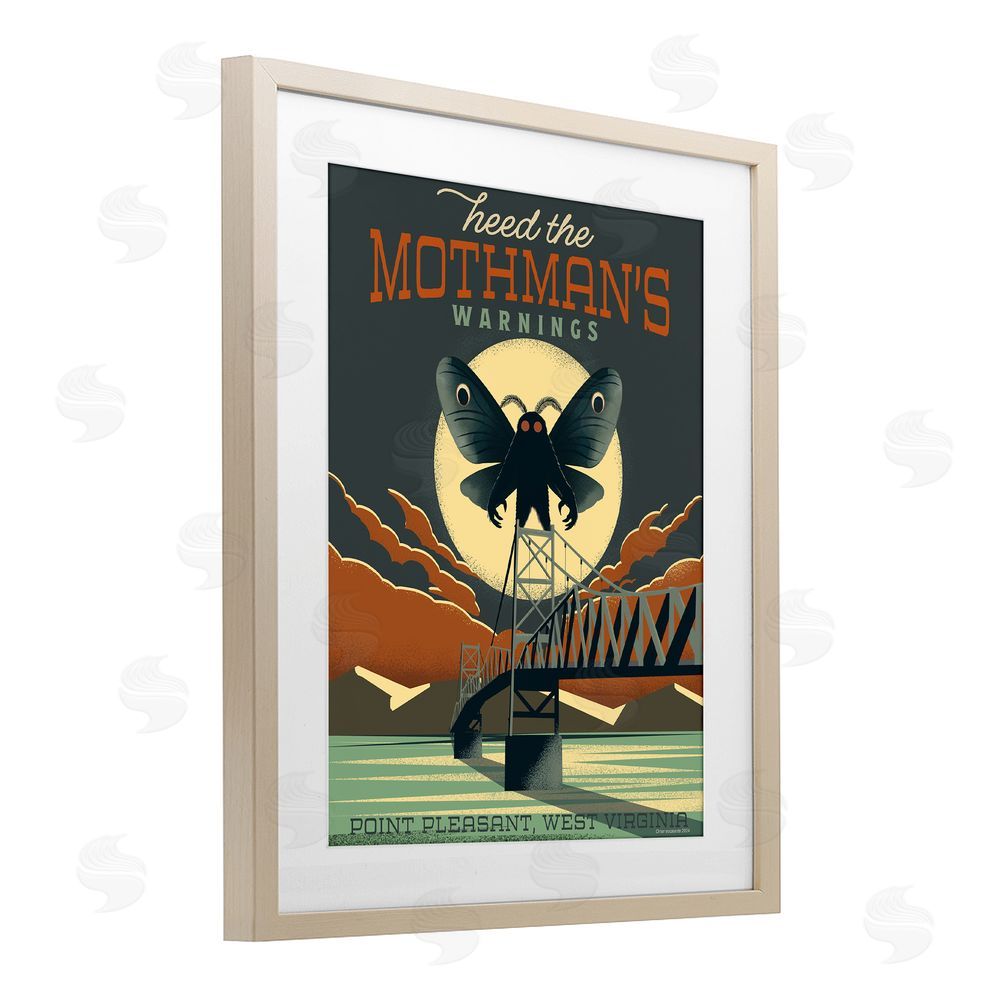 Wild Apple Cryptid Tourism West Virginia Birch Framed Print Under Glass Wall Art