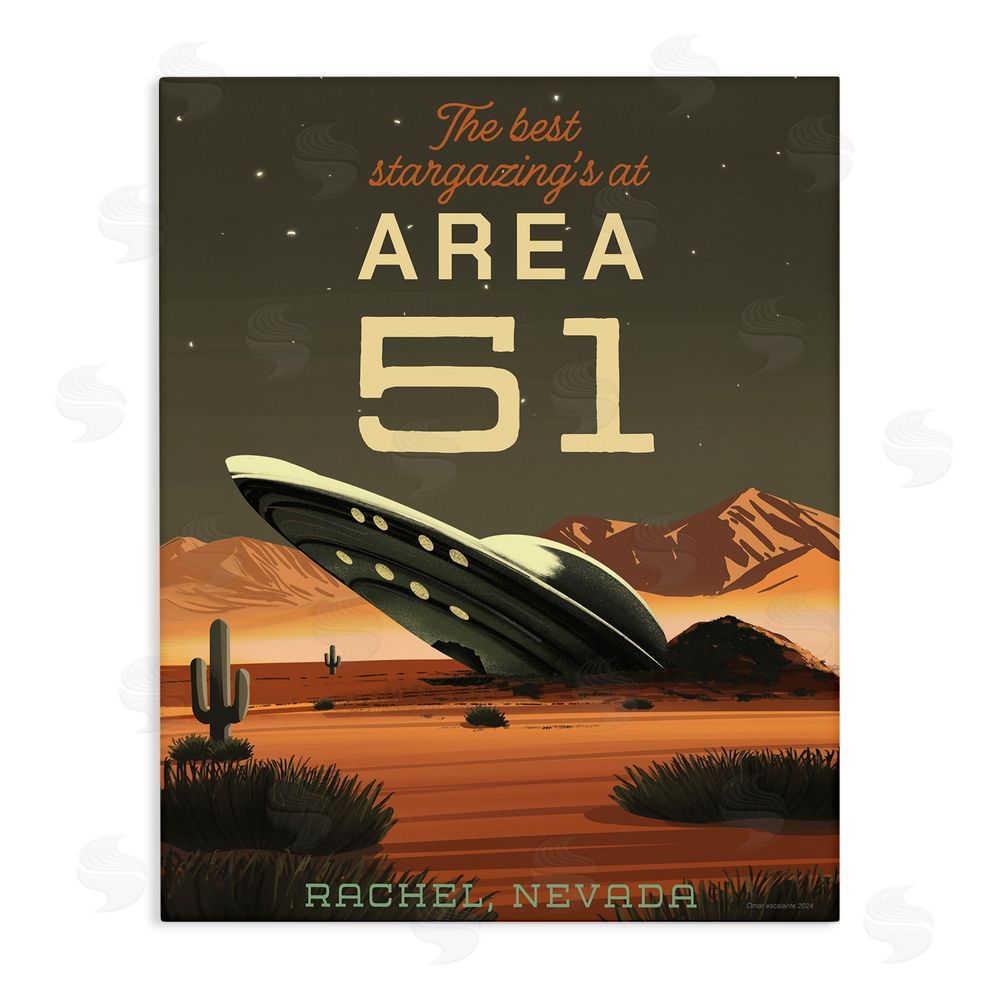 Wild Apple Stargazing Area 51 Canvas Wall Art Print