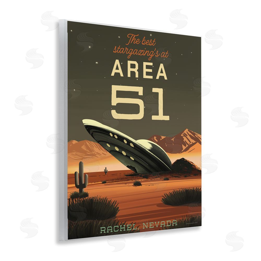 Wild Apple Stargazing Area 51 Wall Plaque Printed Art