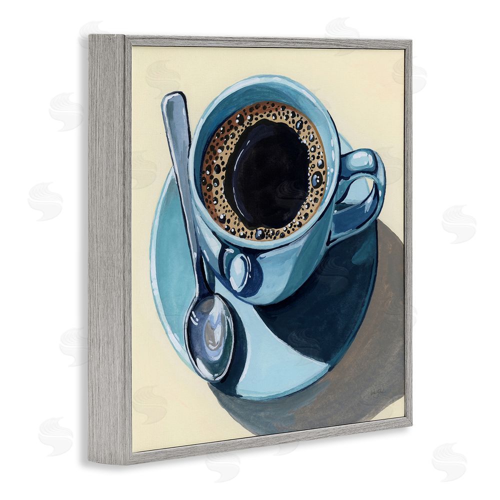 Kate Jarvik Birch Black Coffee with Crema Gray Framed Giclee Wall Art Print