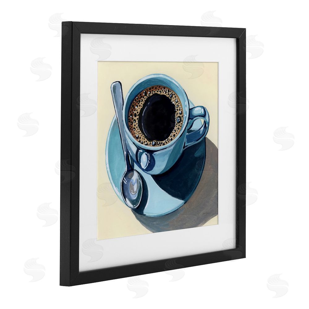 Kate Jarvik Birch Black Coffee with Crema Black Framed Print Under Glass Wall Art