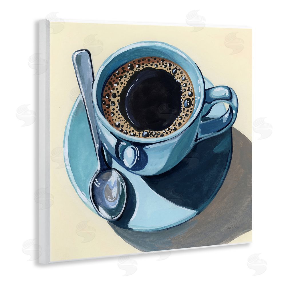 Kate Jarvik Birch Black Coffee with Crema Wooden Wall Plaque Art Print